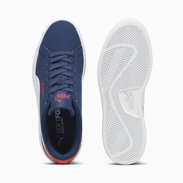 Smash 3.0 Buck Sneakers Youth, Persian Blue-PUMA White-For All Time Red, large-ZAF