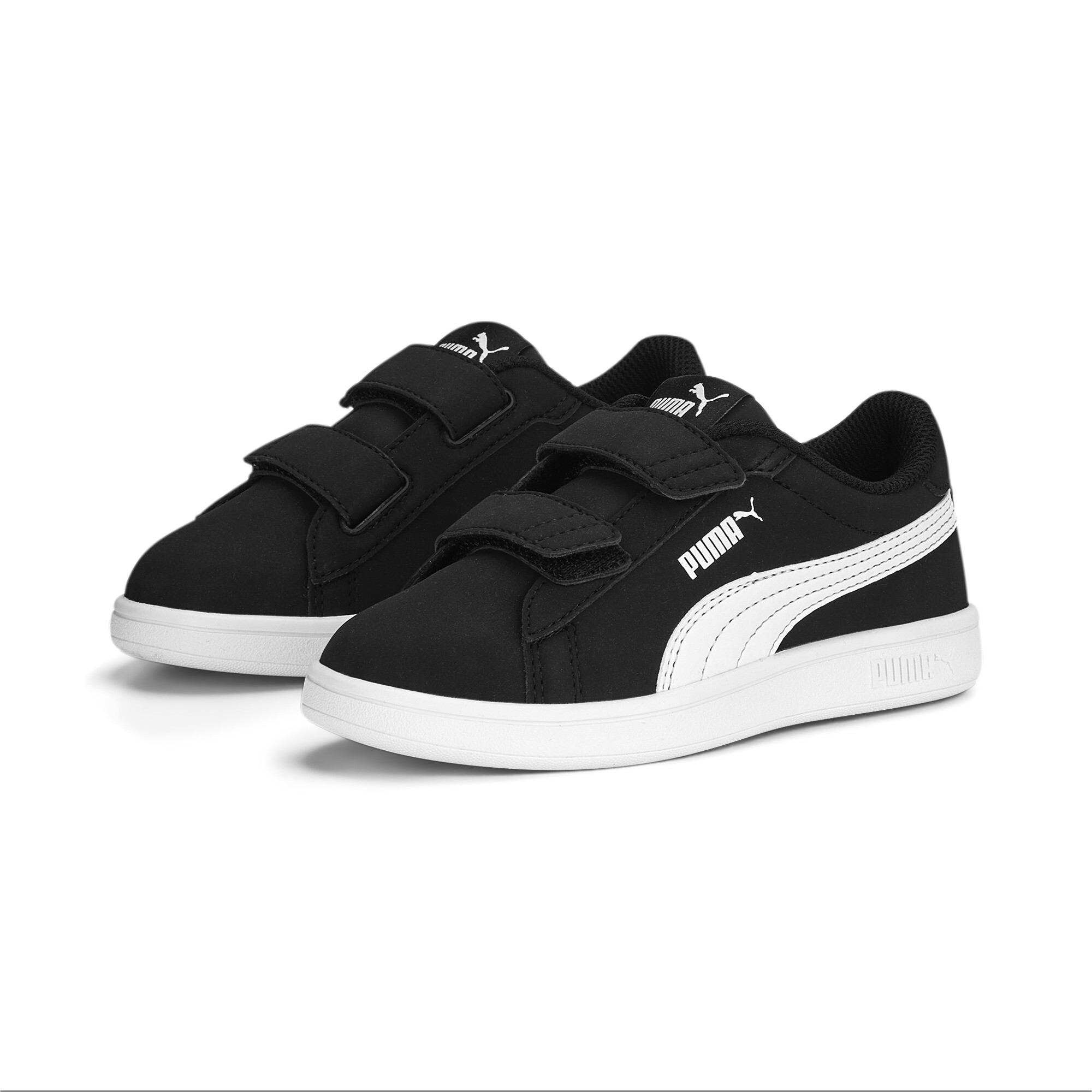PUMA Smash 3.0 Buck sneakers, Zwart/Wit, Maat 32 thumbnail 6