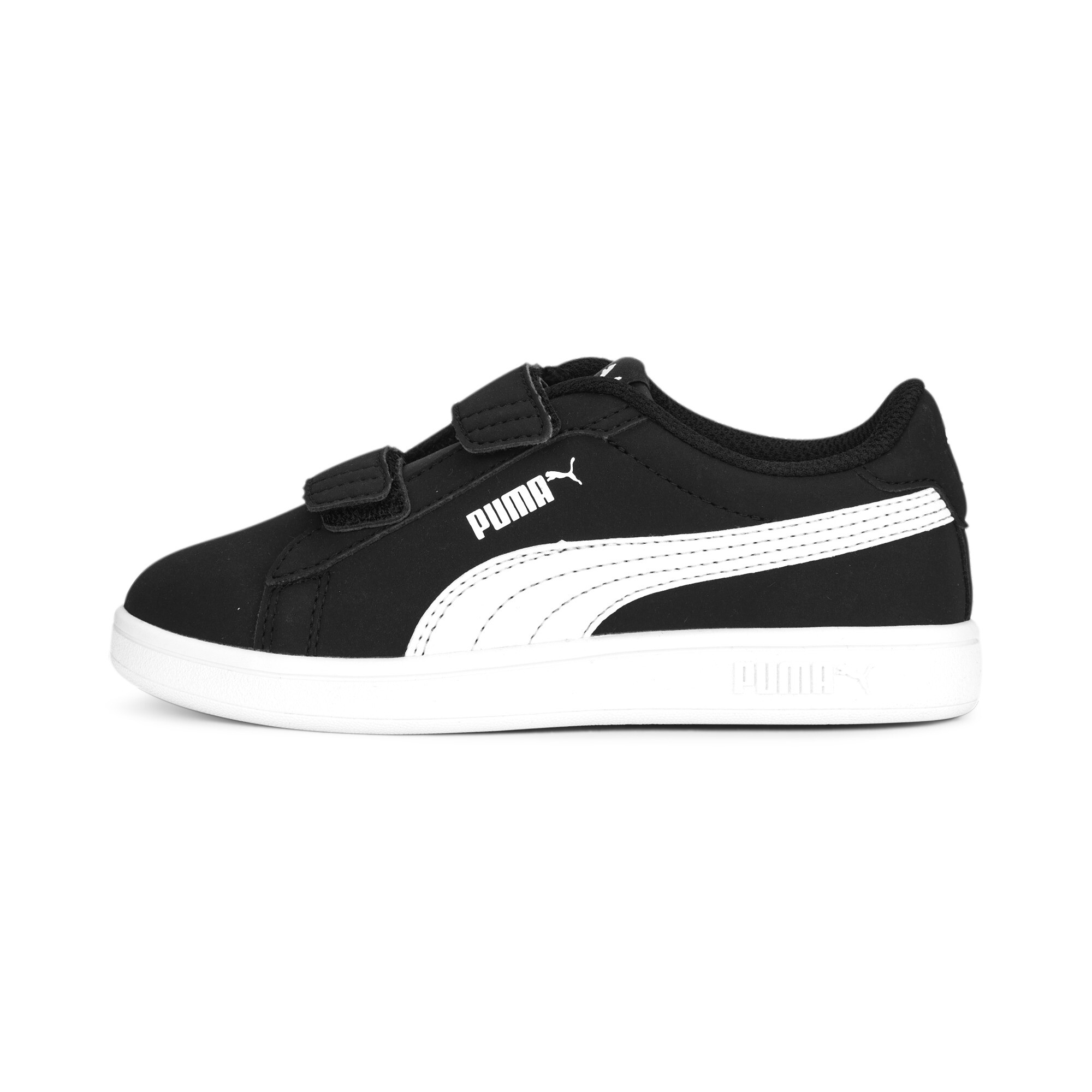 PUMA Smash 3.0 Buck sneakers, Zwart/Wit, Maat 32