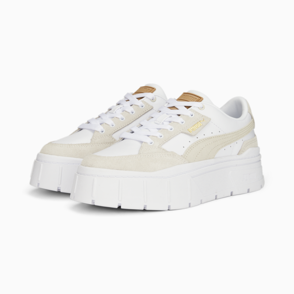 Mayze Stack Cord Sneakers Women, PUMA White-Pristine, large-MEX