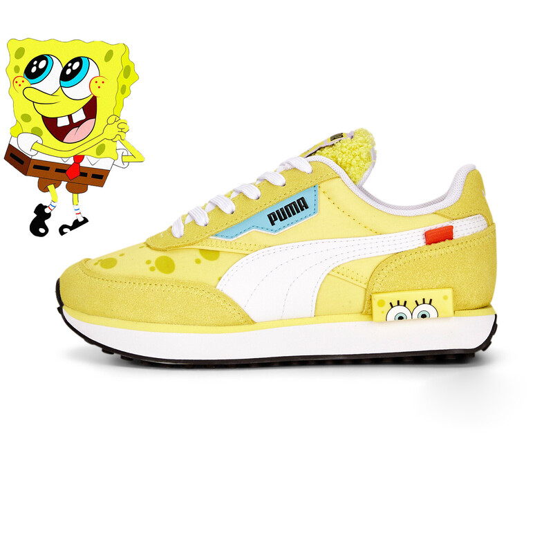 

PUMA X SPONGEBOB Future Rider Youth Sneakers, White/yellow