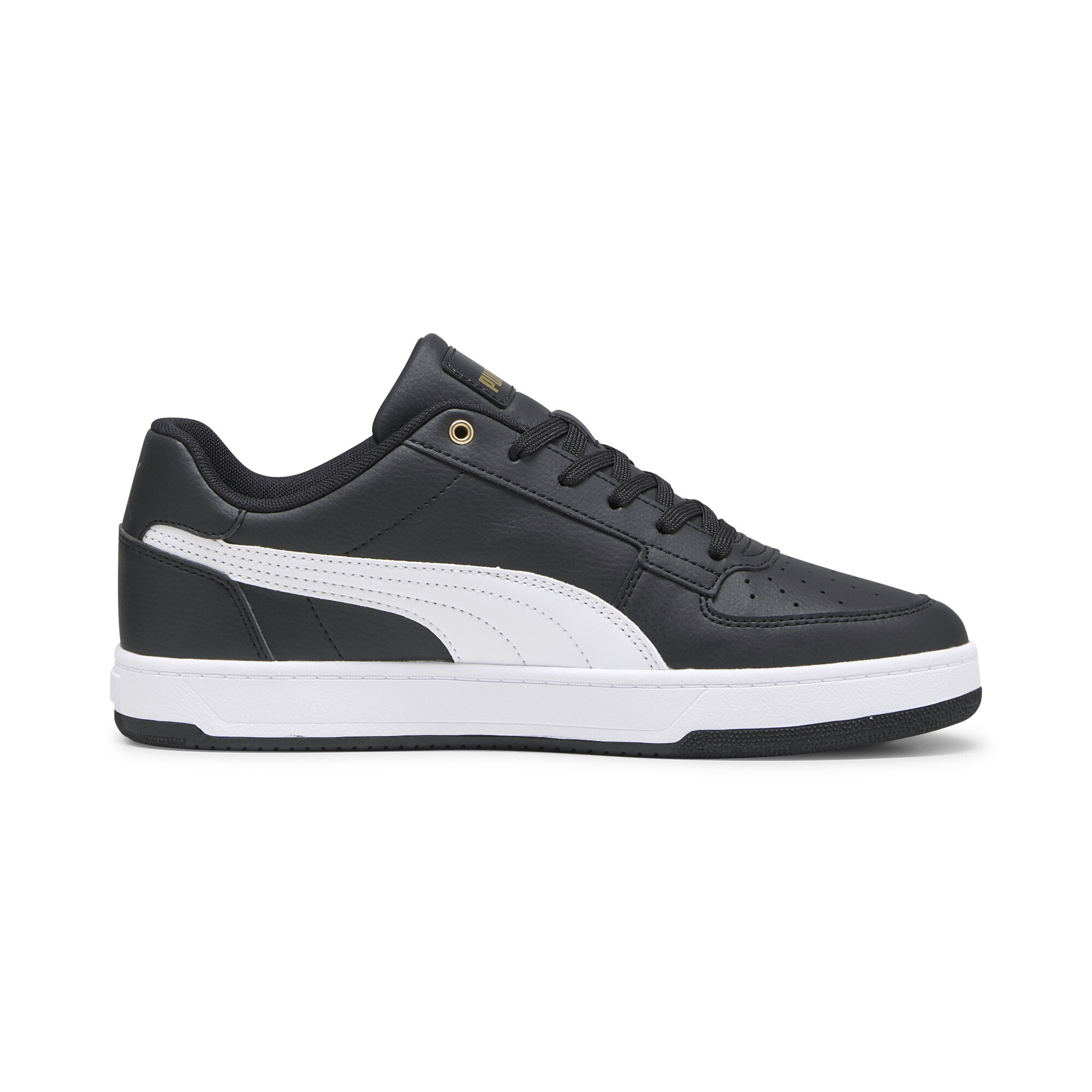 PUMA Caven 2.0 uniseks sneakers, Zwart/Wit/Goud, Maat 41 thumbnail 3