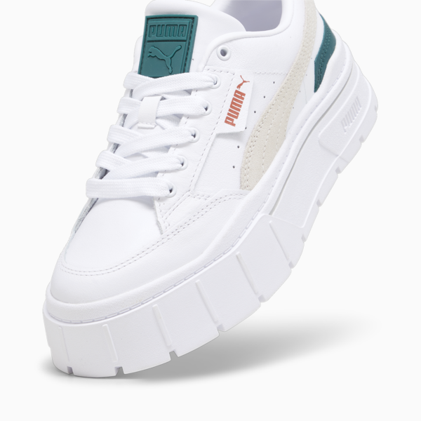 Zapatillas para mujer Mayze Stack, PUMA White-Malachite, large-ARG