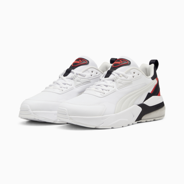 Tenis Vis2k, PUMA White-Feather Gray-For All Time Red, large-MEX