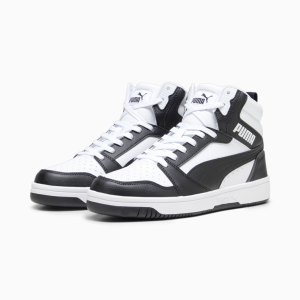 Rebound Sneakers, PUMA White-PUMA Black-Shadow Gray-PUMA White, large-MEX