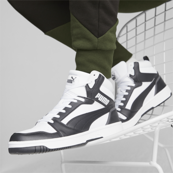 Rebound Sneakers, PUMA White-PUMA Black-Shadow Gray-PUMA White, large-MEX