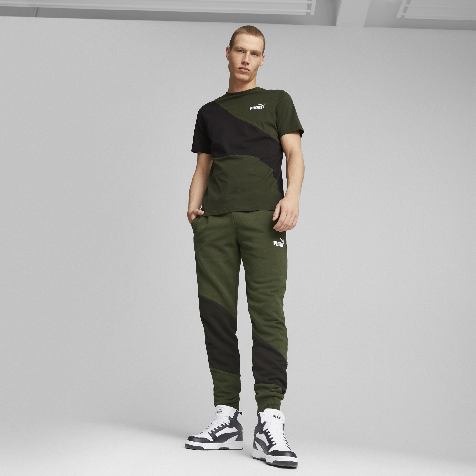 PUMA Rebound sneakers, Zwart/Grijs/Wit, Maat 46 thumbnail 7