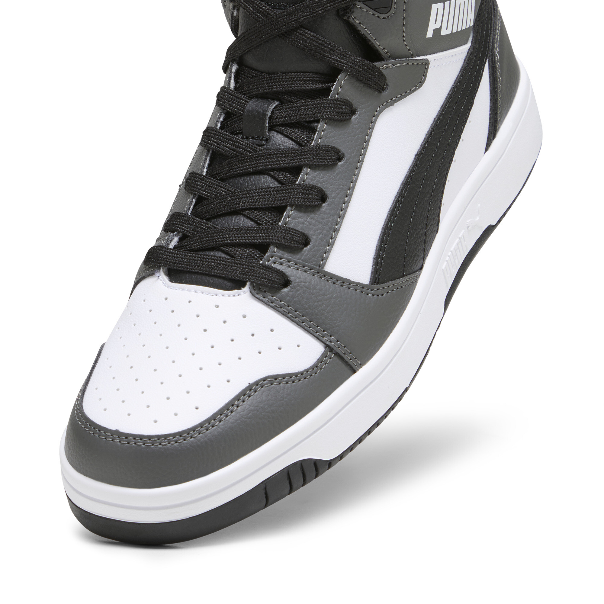 Puma Rebound V6 Wit-Grijze Sneaker