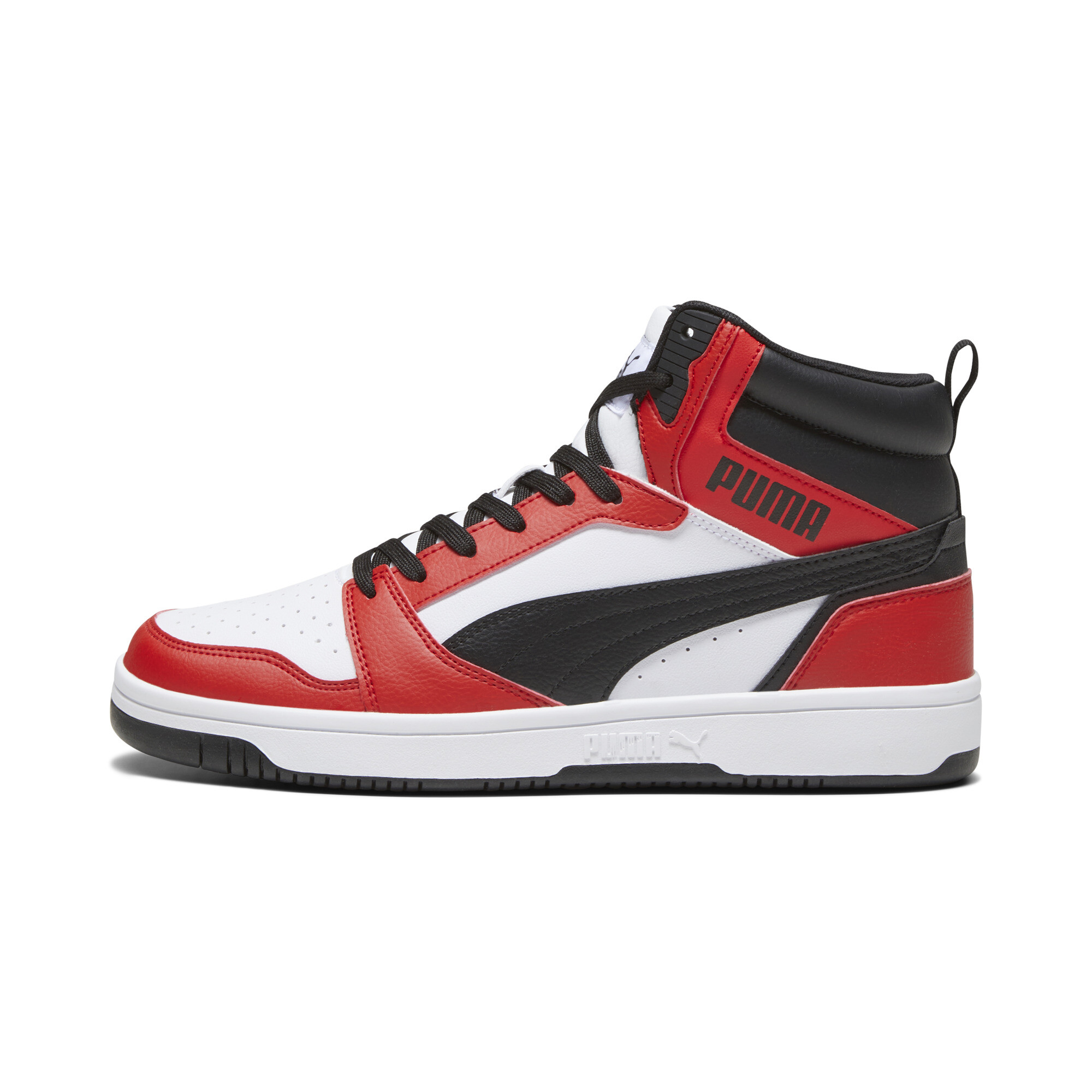 Puma Rebound Sneakers Schuhe | Mit Plain | White/Black/Red | Größe: 47