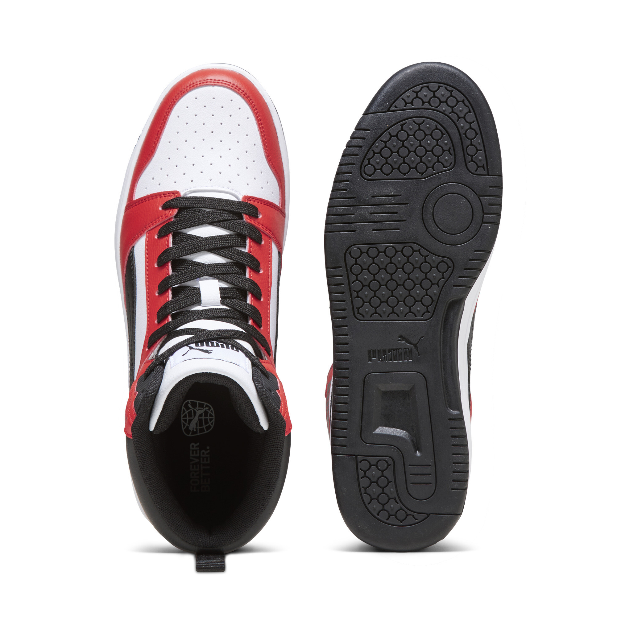 PUMA Rebound sneakers, Zwart/Rood/Wit, Maat 38 thumbnail 4