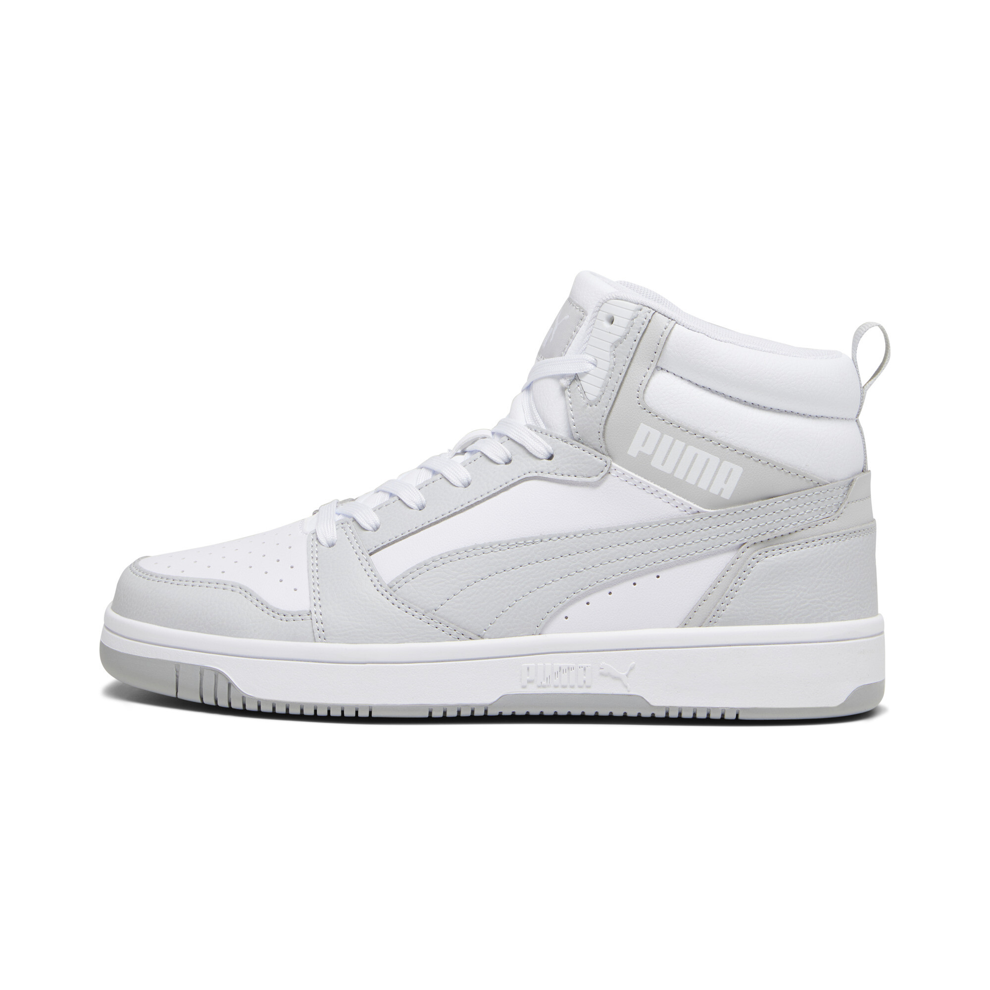 PUMA Rebound V6 Men's Mid Top Sneakers in White, Size 12