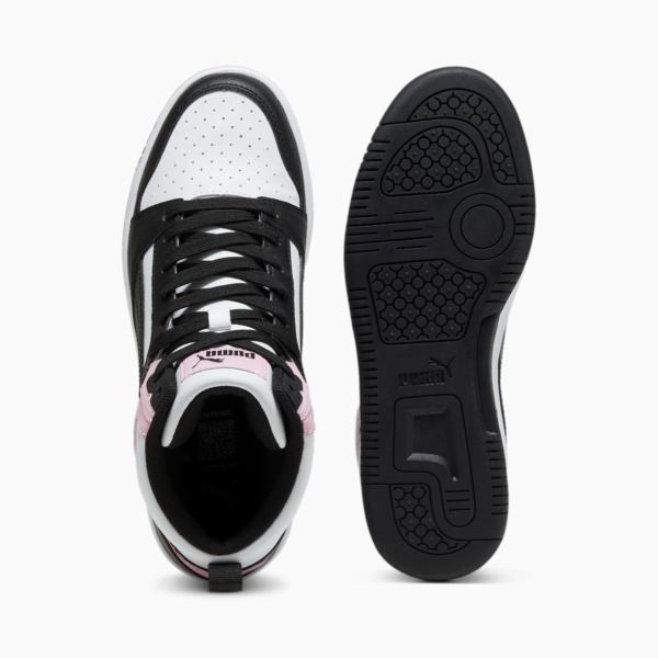 Rebound Sneakers, PUMA White-PUMA Black-Pink Lilac, large-ZAF