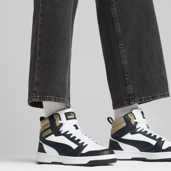 Rebound Sneakers, PUMA White-PUMA Black-Oak Branch, large-ZAF