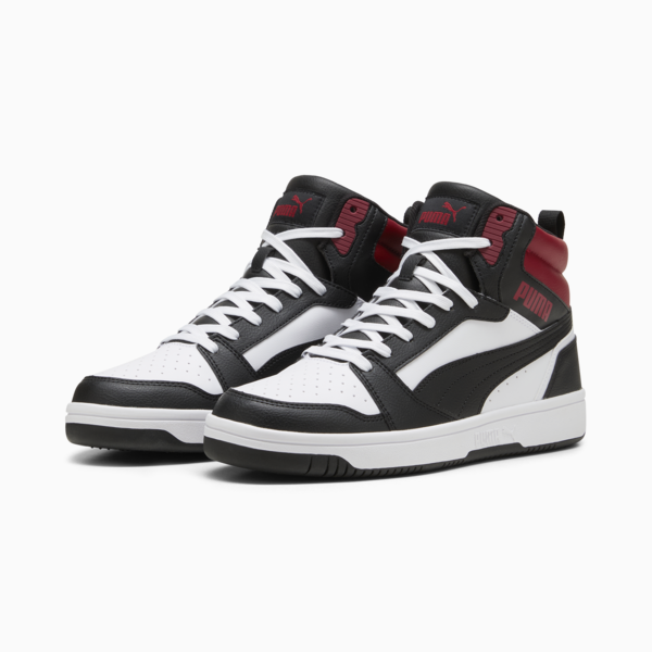 Rebound Sneakers, PUMA White-PUMA Black-Intense Red, large-ZAF