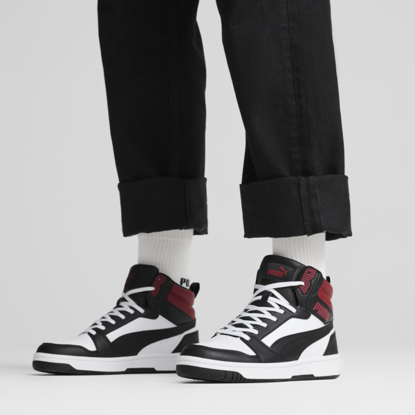 Rebound Sneakers, PUMA White-PUMA Black-Intense Red, large-ZAF