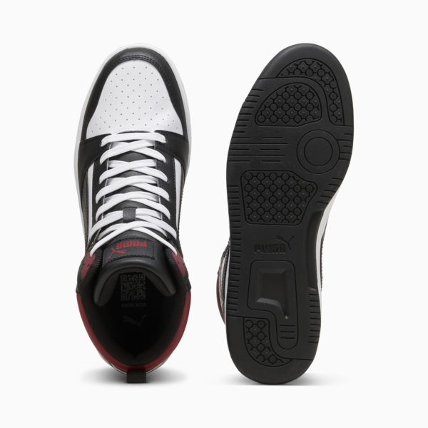 Rebound Sneakers, PUMA White-PUMA Black-Intense Red, large-ZAF