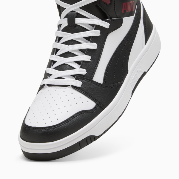 Rebound Sneakers, PUMA White-PUMA Black-Intense Red, large-ZAF