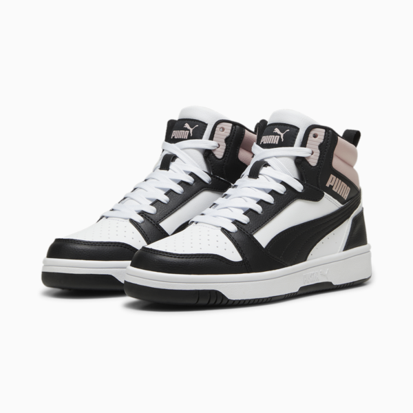 Rebound Sneakers, PUMA White-PUMA Black-Mauve Mist, large-ZAF