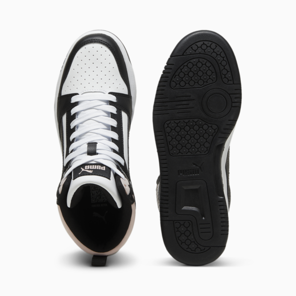 Rebound Sneakers, PUMA White-PUMA Black-Mauve Mist, large-ZAF