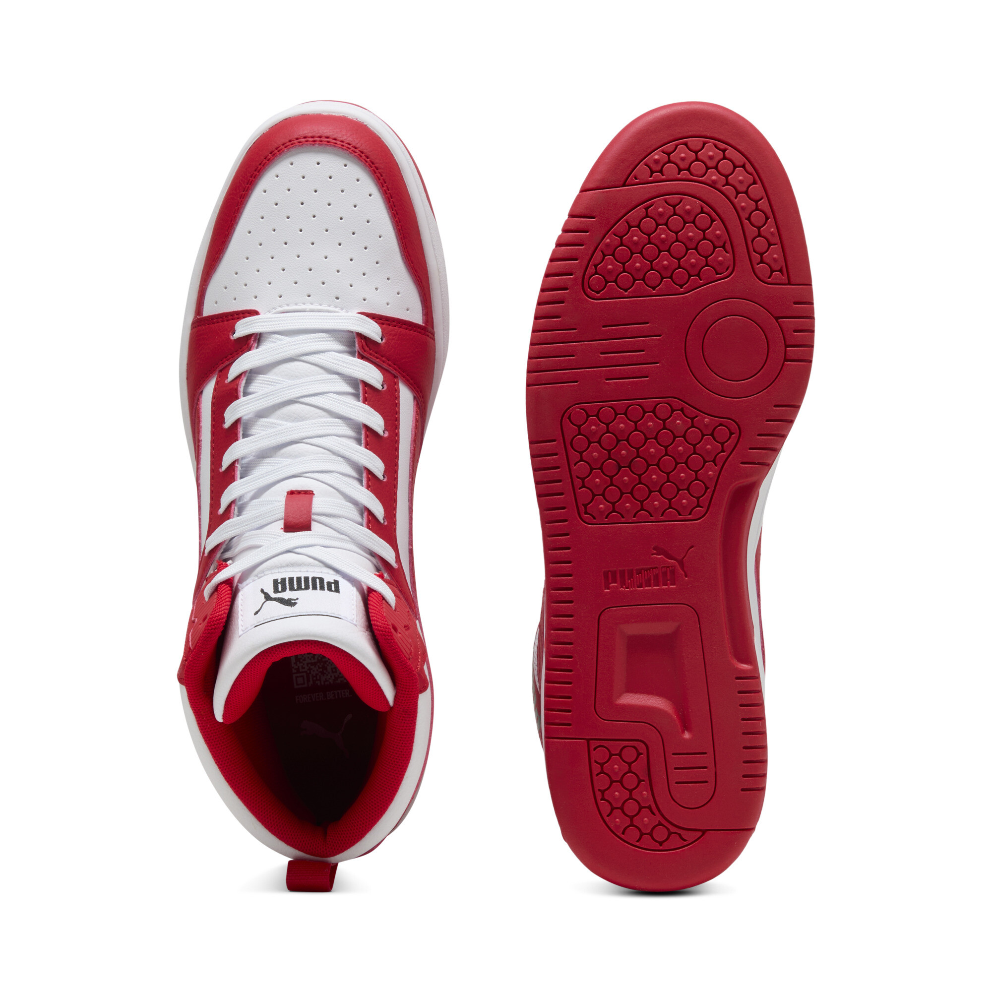 PUMA Rebound sneakers, Zwart/Rood/Wit, Maat 41 thumbnail 4