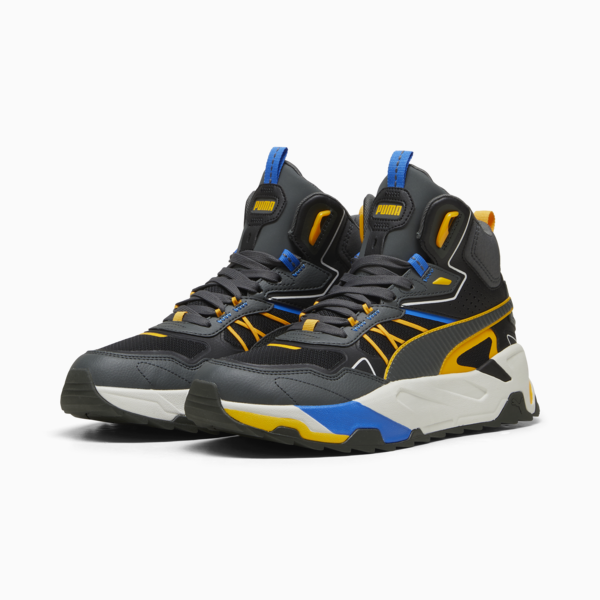 Trinity Mid Hybrid Men's Sneakers, PUMA Black-Shadow Gray-Tangerine-Hyperlink Blue, large-ZAF