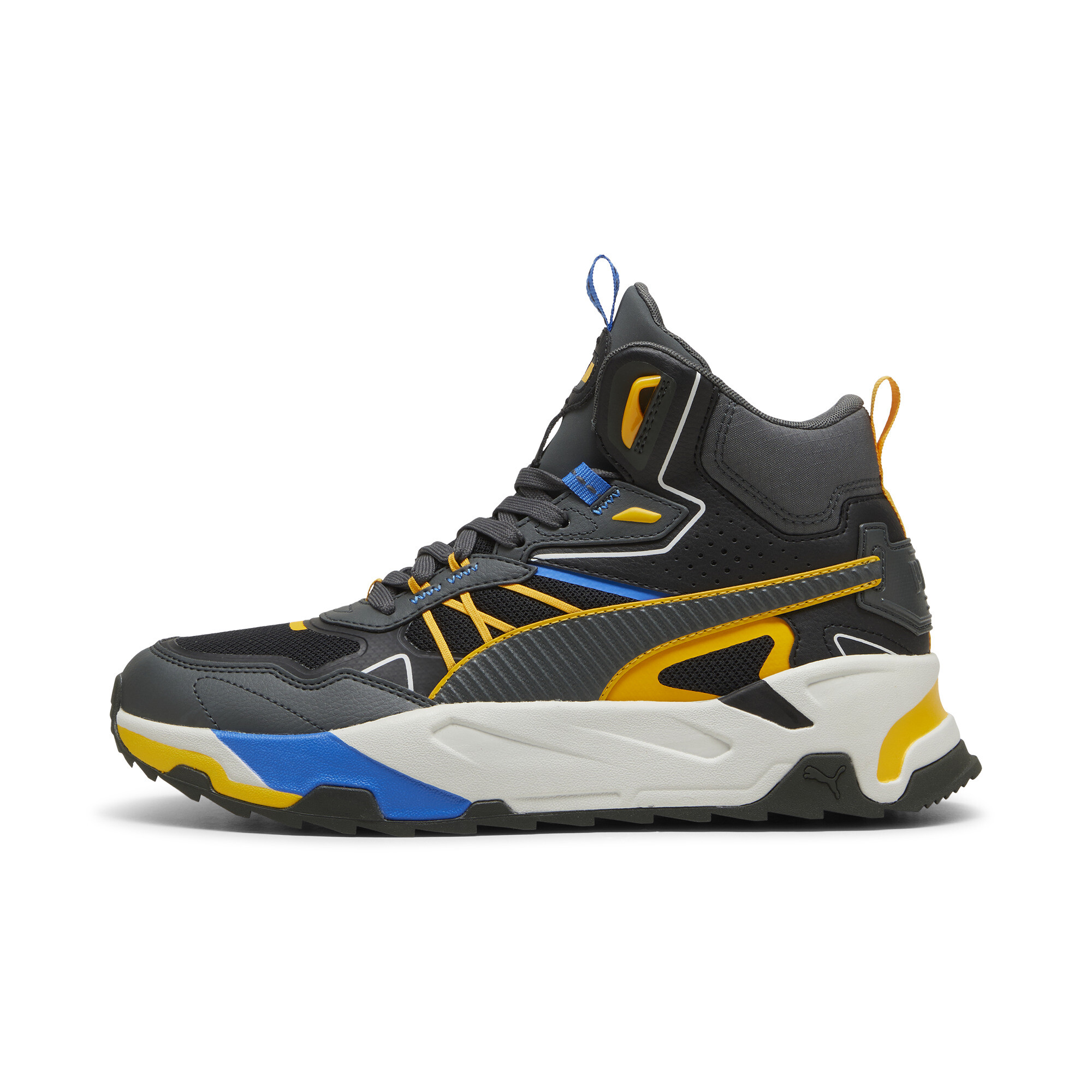 Puma Trinity Mid Hybrid Sneakers Herren Schuhe | Black/Shadow Gray/Tangerine | Größe: 40.5