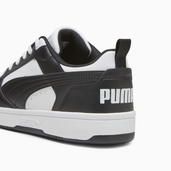 Rebound V6 Low Sneakers, PUMA White-PUMA Black-PUMA White, large-ZAF