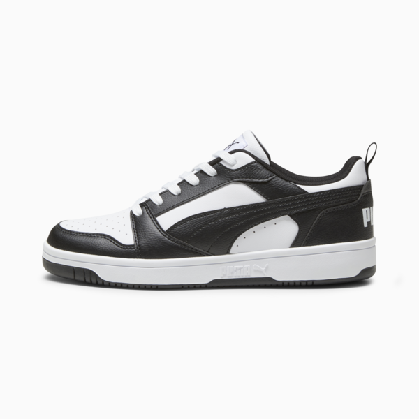 Rebound V6 Low Sneakers, PUMA White-PUMA Black-PUMA White, large-MEX