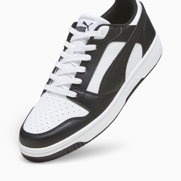 Rebound V6 Low Sneakers, PUMA White-PUMA Black-PUMA White, large-MEX