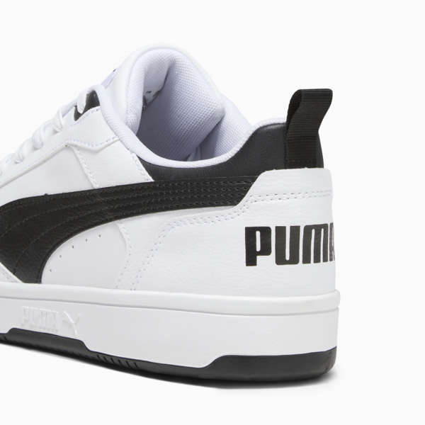 Rebound V6 Low Sneakers, PUMA White-PUMA Black-PUMA Black, large-ZAF