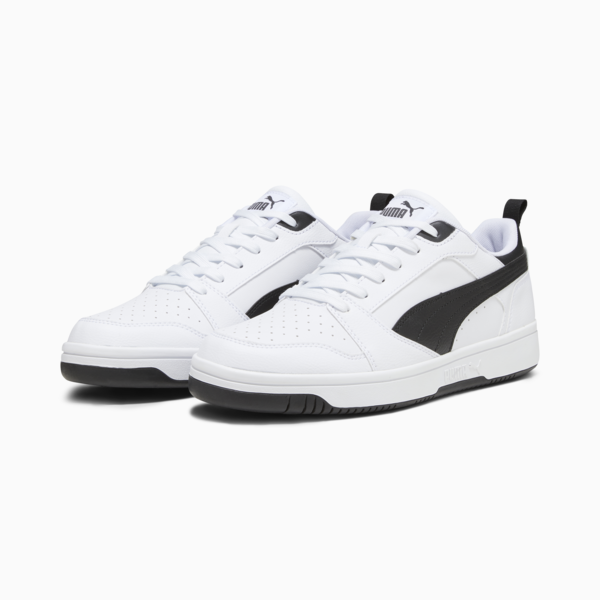 Rebound V6 Low Sneakers, PUMA White-PUMA Black-PUMA Black, large-ZAF