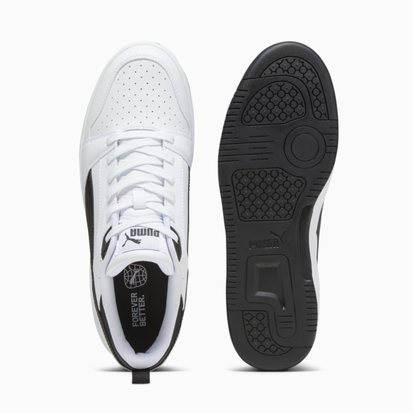 Rebound V6 Low Sneakers, PUMA White-PUMA Black-PUMA Black, large-ZAF