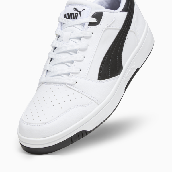 Rebound V6 Low Sneakers, PUMA White-PUMA Black-PUMA Black, large-ZAF