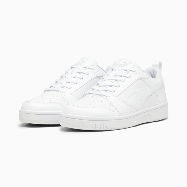 Tenis Rebound V6 Gamuza, PUMA White-Cool Light Gray, large-MEX