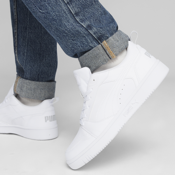 Tenis Rebound V6 Gamuza, PUMA White-Cool Light Gray, large-MEX