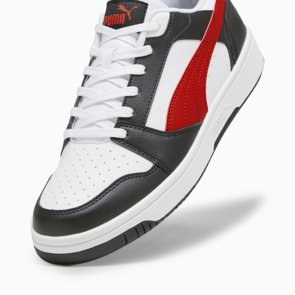 Rebound V6 Low Sneakers, PUMA White-For All Time Red-PUMA Black, large-ZAF