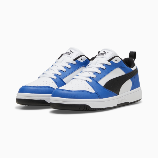 Rebound V6 Low Sneakers, PUMA White-PUMA Black-PUMA Team Royal, large-ZAF
