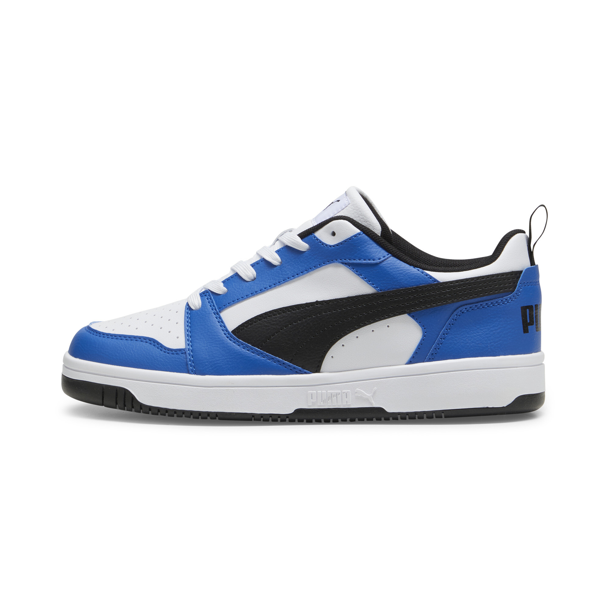 Puma Rebound V6 Low Sneakers Schuhe | White/Black/Royal | Größe: 40