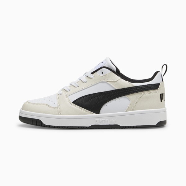 Rebound V6 Low Sneakers, PUMA White-PUMA Black-Alpine Snow, large-ZAF
