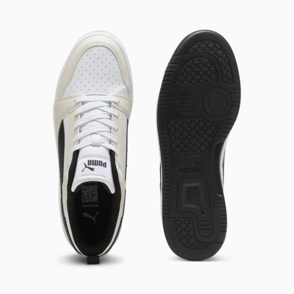 Rebound V6 Low Sneakers, PUMA White-PUMA Black-Alpine Snow, large-ZAF