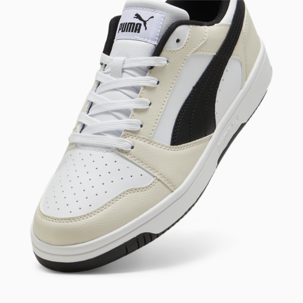 Rebound V6 Low Sneakers, PUMA White-PUMA Black-Alpine Snow, large-ZAF