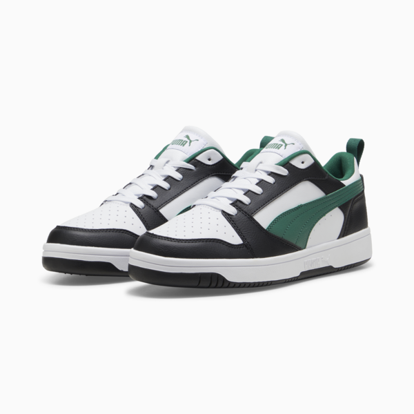 Rebound V6 Low Sneakers, PUMA Black-PUMA White-Vine, large-ZAF