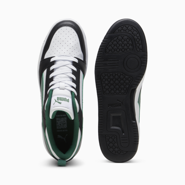 Rebound V6 Low Sneakers, PUMA Black-PUMA White-Vine, large-ZAF