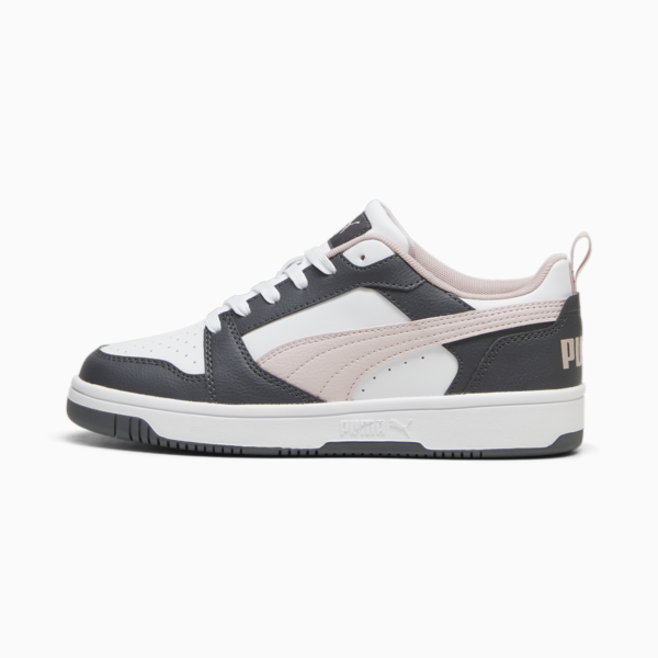 Rebound V6 Low Sneakers, Strong Gray-Mauve Mist-PUMA White, large-ZAF