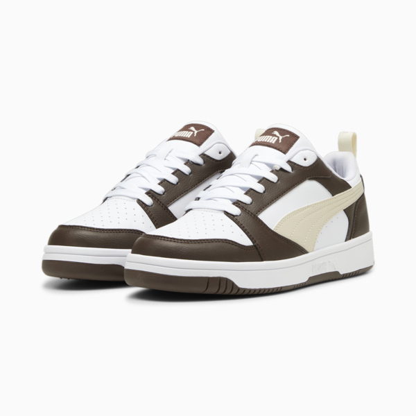 Rebound V6 Low Sneakers, Espresso Brown-Alpine Snow-PUMA White, large-ZAF