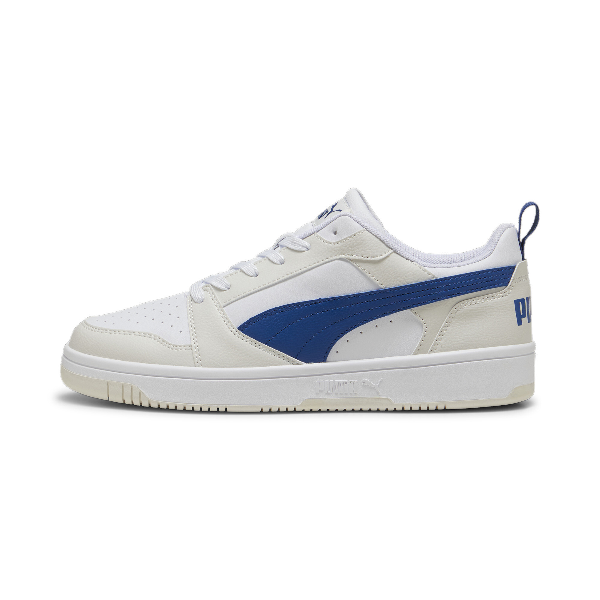 Puma Rebound V6 Low Sneakers Schuhe | Mit Plain | Vapor Gray/Clyde Royal/White | Größe: 37.5