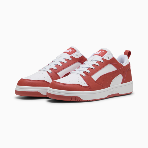 Tenis Rebound V6 Gamuza, PUMA White-Red Fire, large-MEX