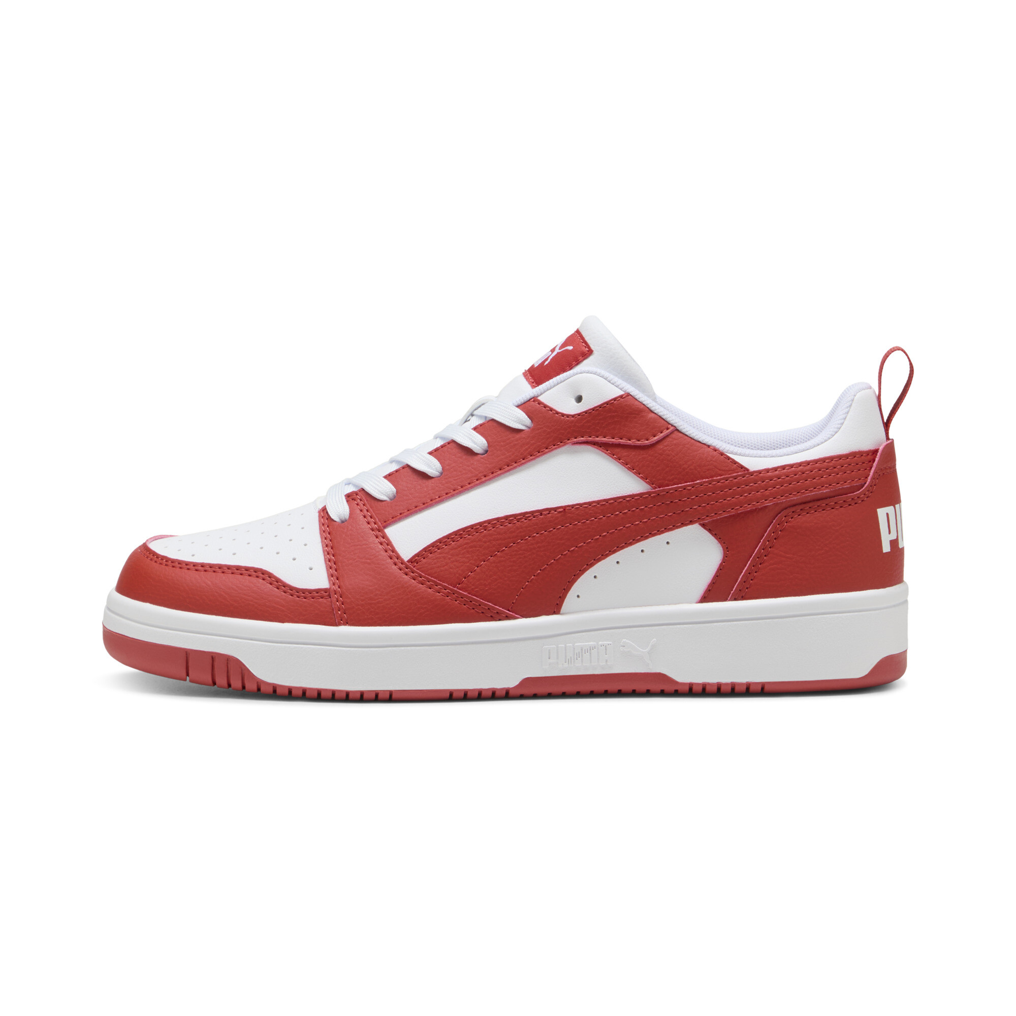 Puma Rebound V6 Low Sneakers Schuhe | Mit Colorful | White/Red Fire | Größe: 39