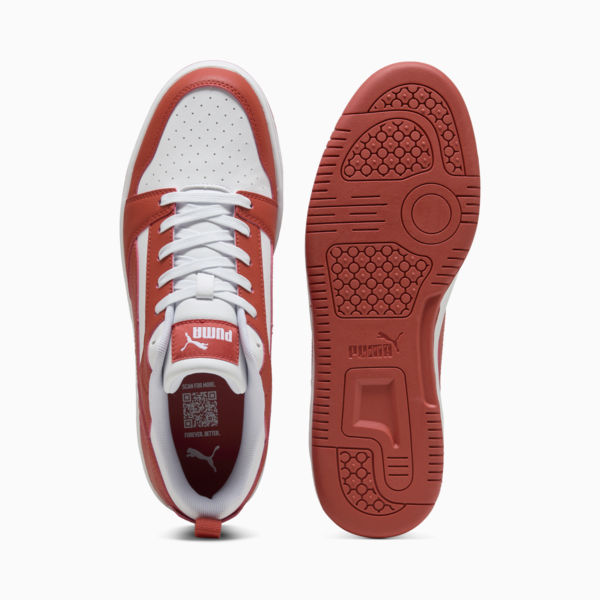 Tenis Rebound V6 Gamuza, PUMA White-Red Fire, large-MEX