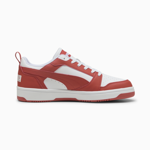 Tenis Rebound V6 Gamuza, PUMA White-Red Fire, large-MEX